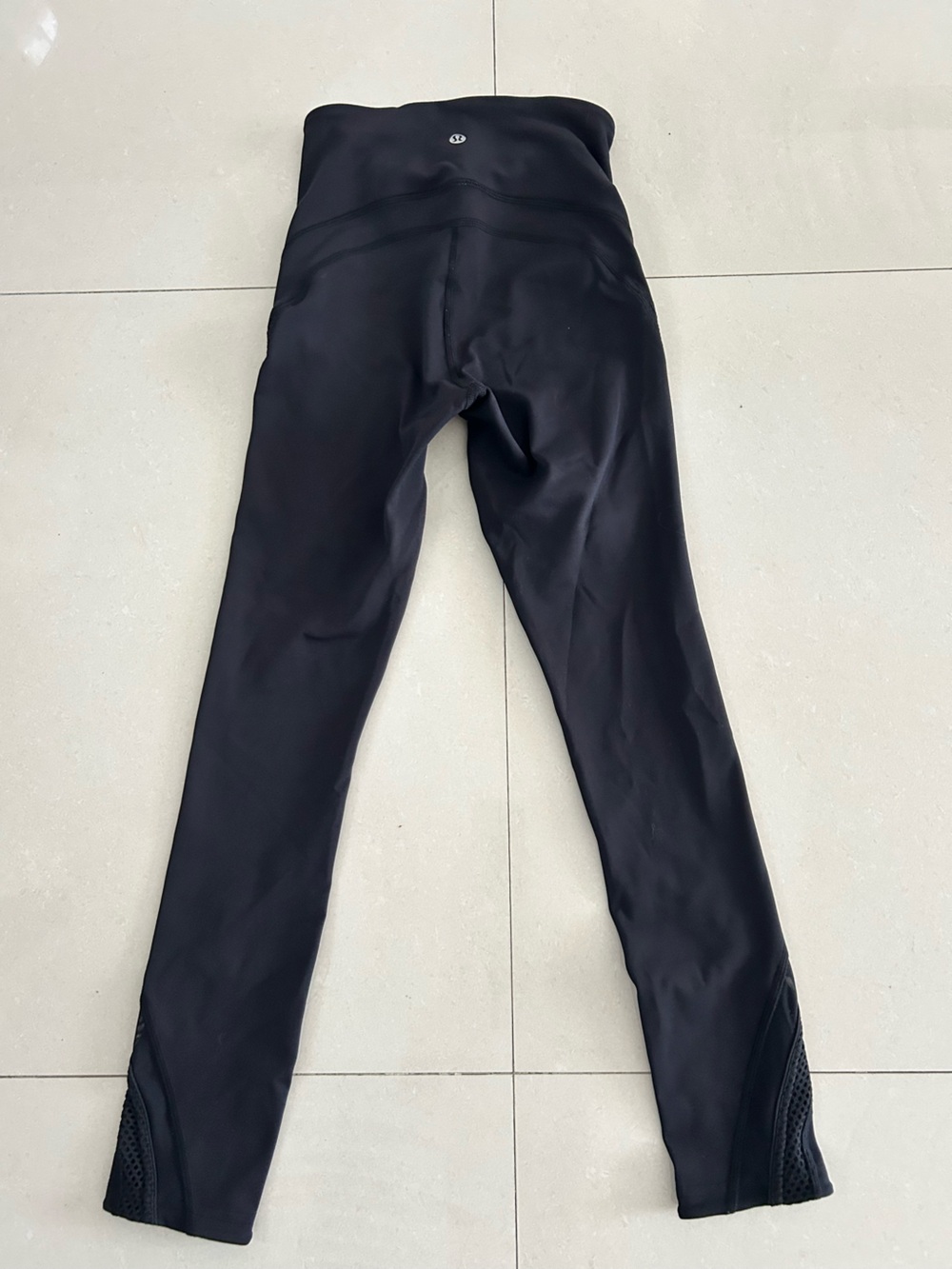 lululemon athletica Black Leggings with mesh details like new